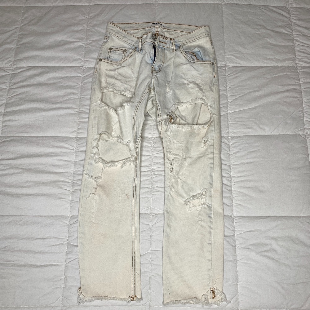 One Teaspoon Lonely Boys Rigid Low Waist Relaxed Hip Drop Crotch Tapered Jeans